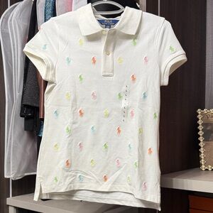 Polo by Ralph Lauren Kids Cream Multicolor Pony Polo Shirt